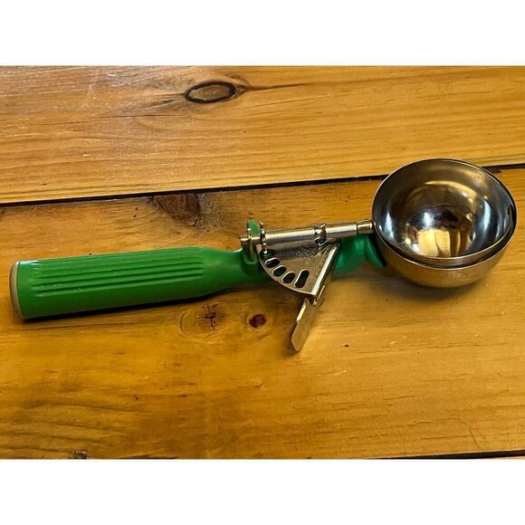 Vintage Volrath Sheboygan Ice Cream Scoop. USA. Green. Stainless. Kitchen - Picture 1 of 8